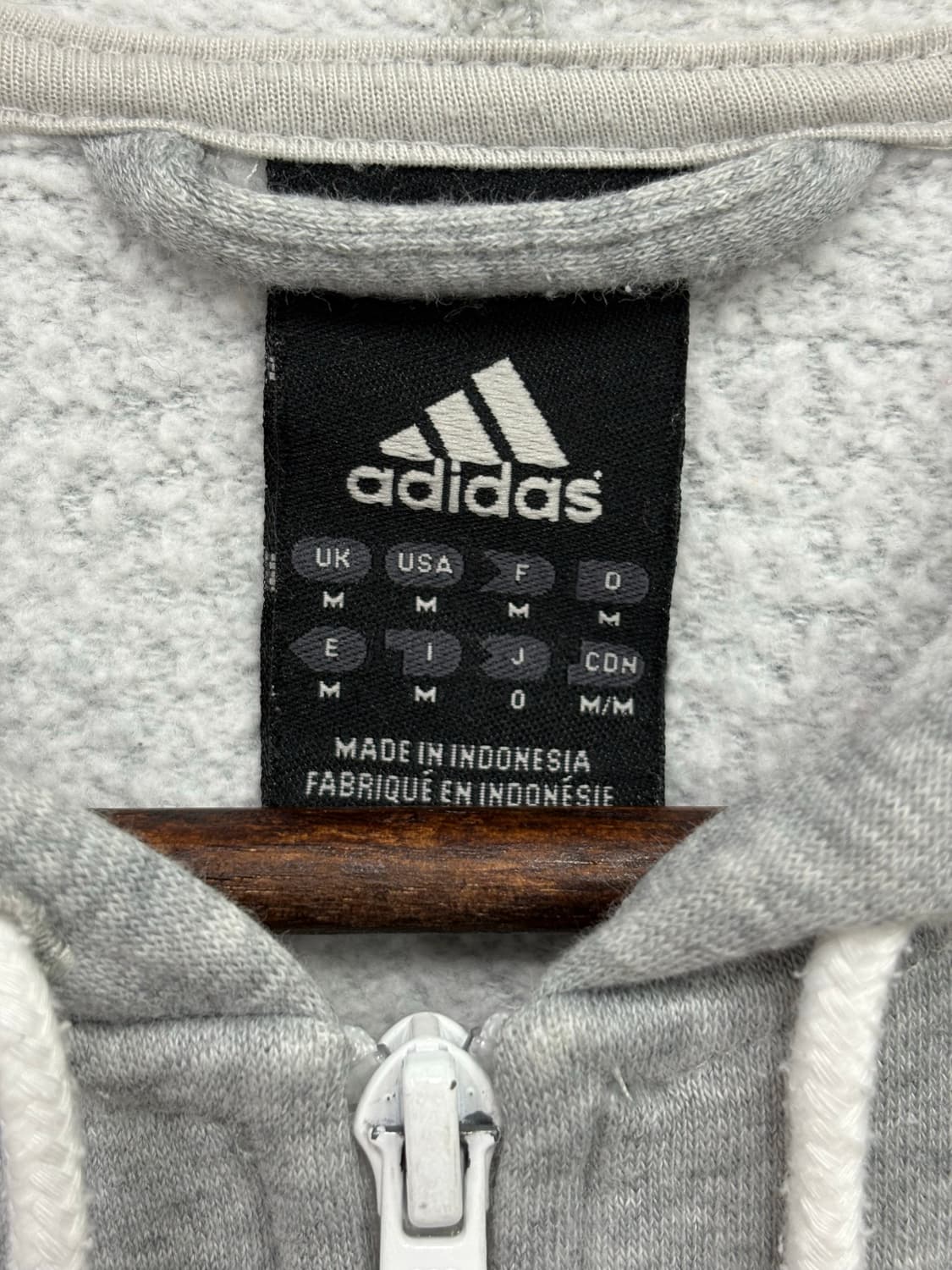 아디다스 로고 그레이 후드집업 상품이미지3
