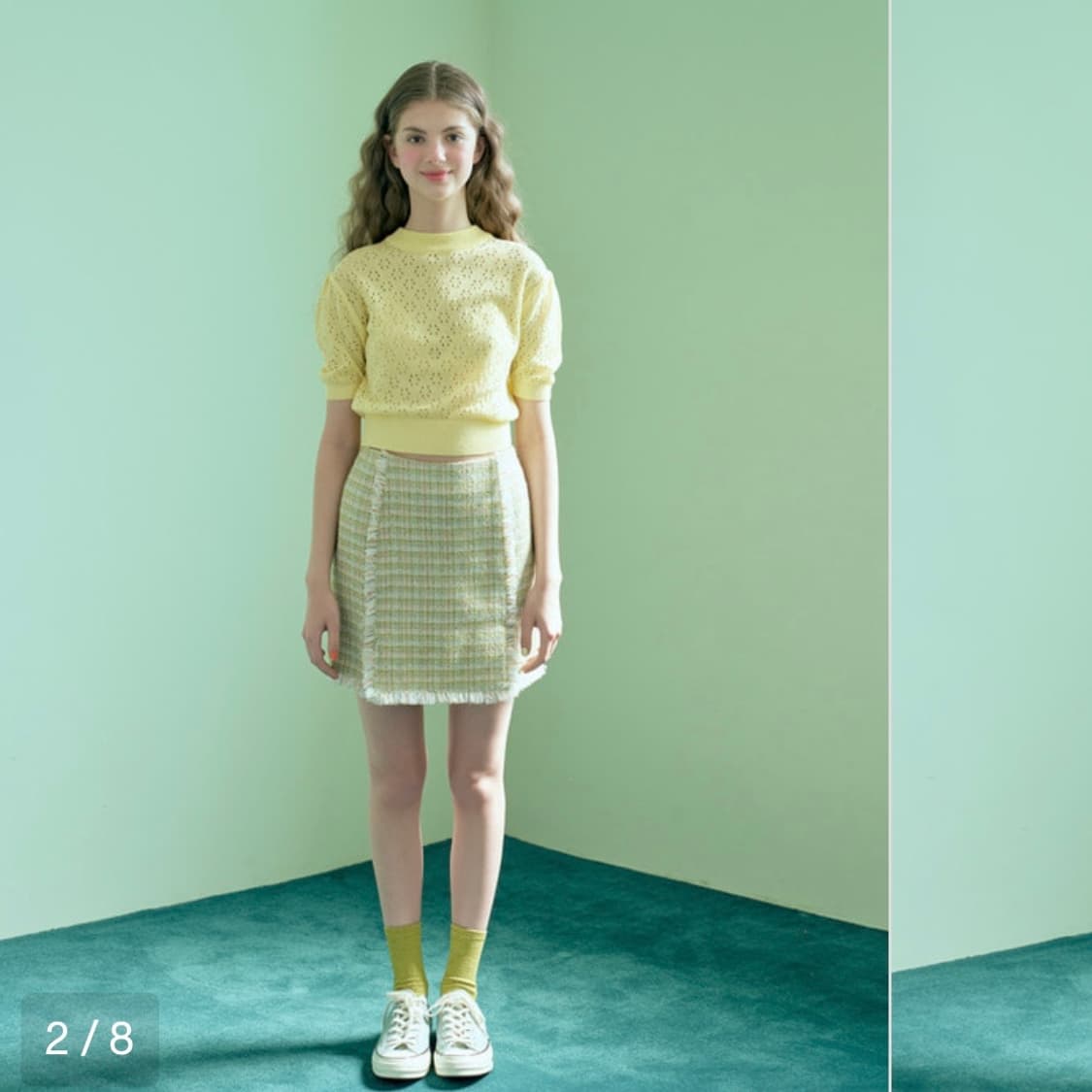 마가린 핑거스 Punching Knit - Yellow 상품이미지2