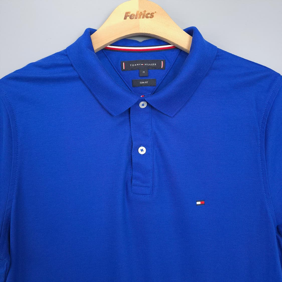 타미힐피거 슬림핏 클래식 반팔 카라티셔츠 M 상품이미지2