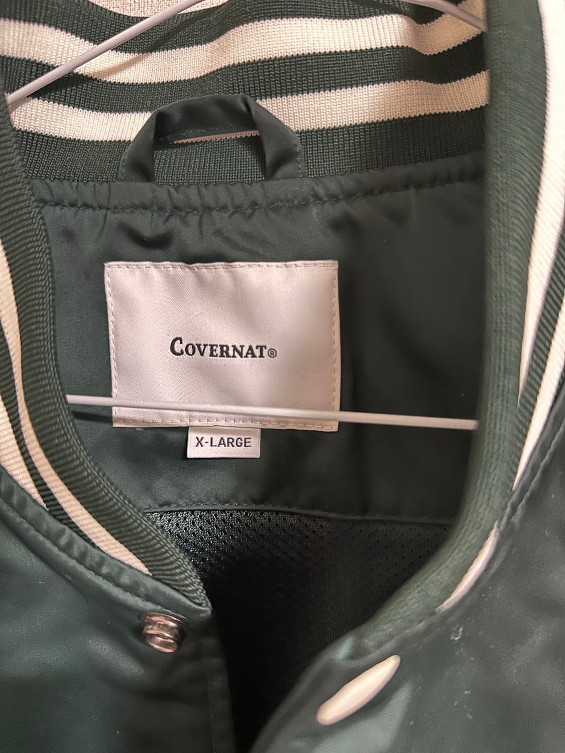 커버낫 C로고 나일론 바시티 자켓 그린 XL 상품이미지2