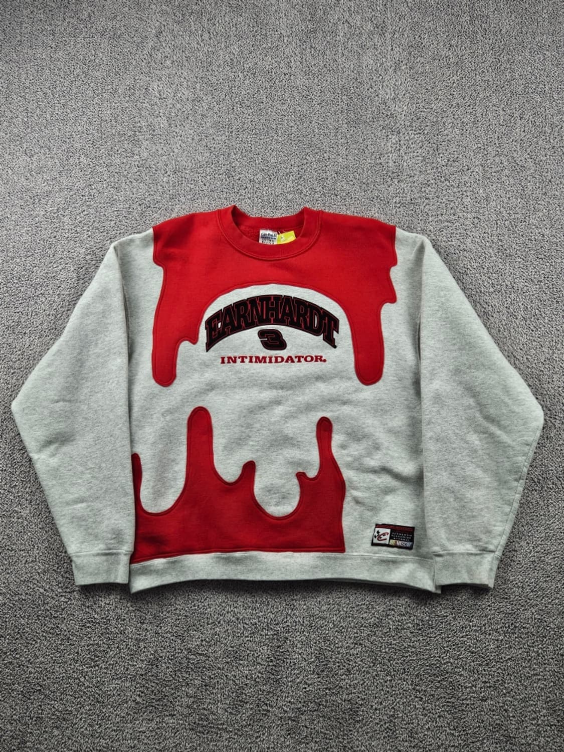 언하트 레이싱 아플리케 커스텀 맨투맨 스웻 셔츠 (XL추정) / 9349 상품이미지2