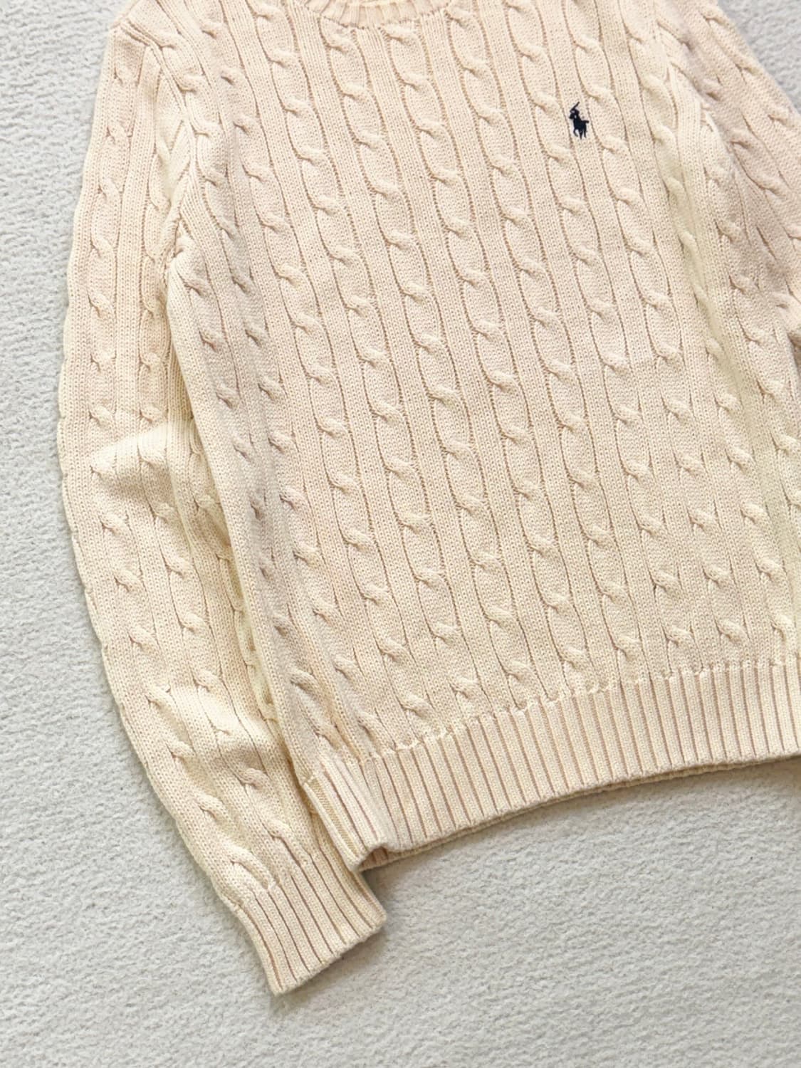 폴로 아이보리 케이블 니트 상품이미지3