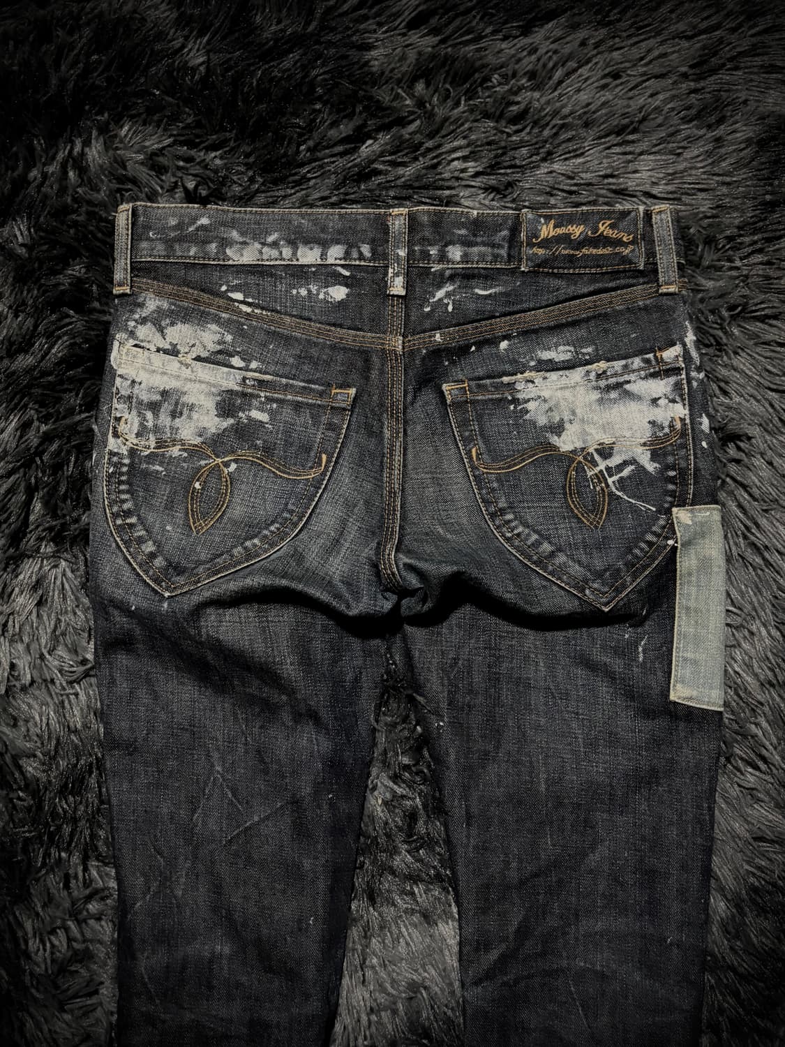 Moussy 페인팅 패치 부츠컷 데님팬츠 상품이미지7