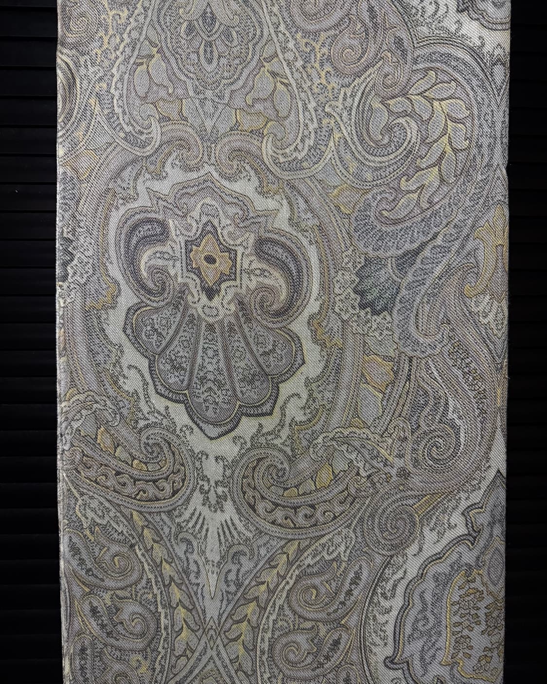 메트로시티 페이즐리 플라워 그레이 회색 울 머플러 목도리 에스닉 웨스턴 상품이미지5