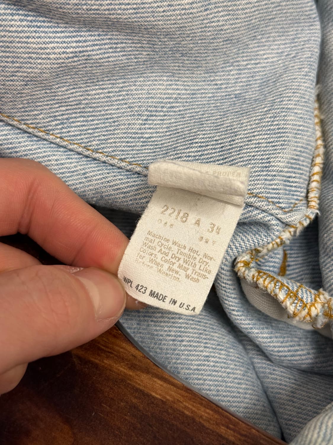 80s USA Levi's Denim Trucker Jacket 상품이미지8