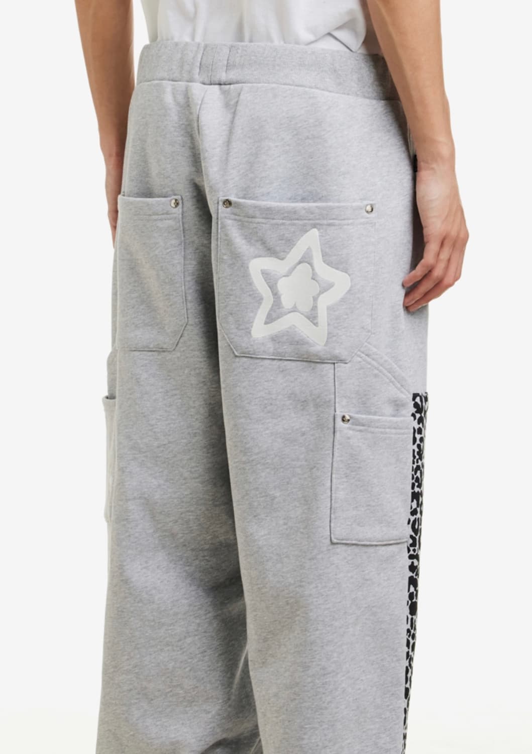 [M]스타팀 star team 레오파드 스웻 팬츠 그레이 상품이미지2
