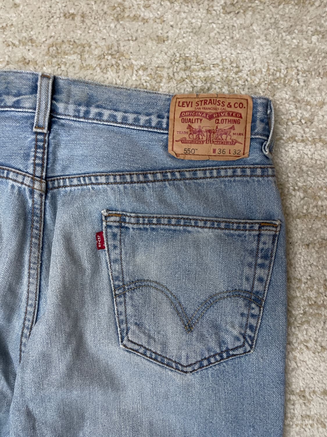 [36] 00s Levis 리바이스 550 36사이즈 라이트 블루 데님 상품이미지3