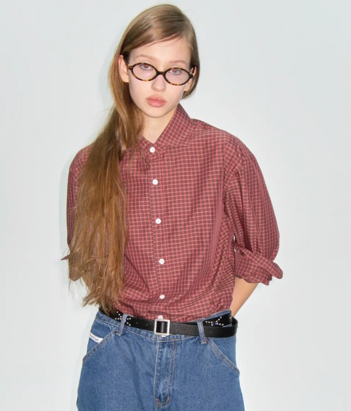 플리즈프로젝트 체크셔링셔츠 상품이미지3