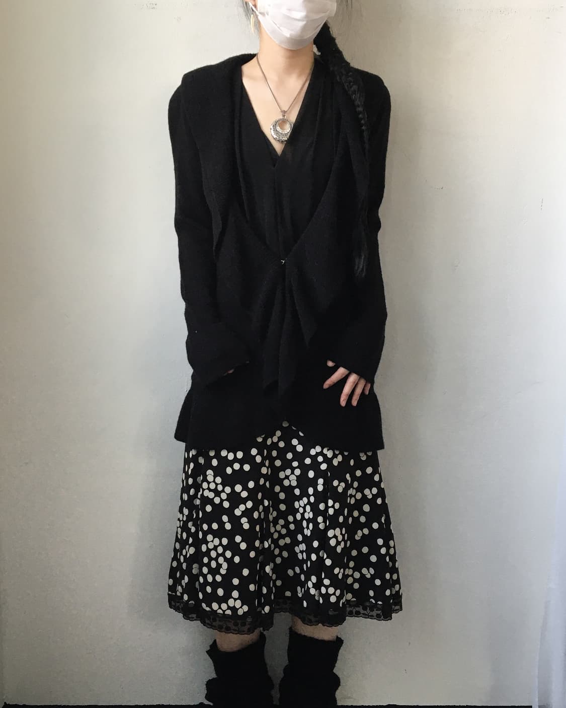 Belted ruffle point knit cardigan 상품이미지6