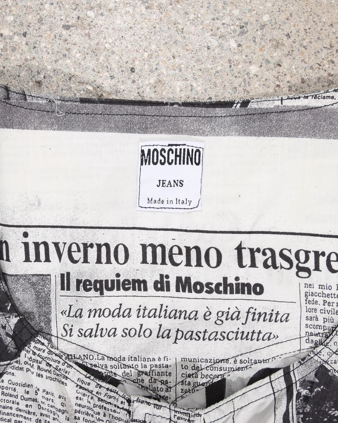 90s Moschino newspaper dress 상품이미지5