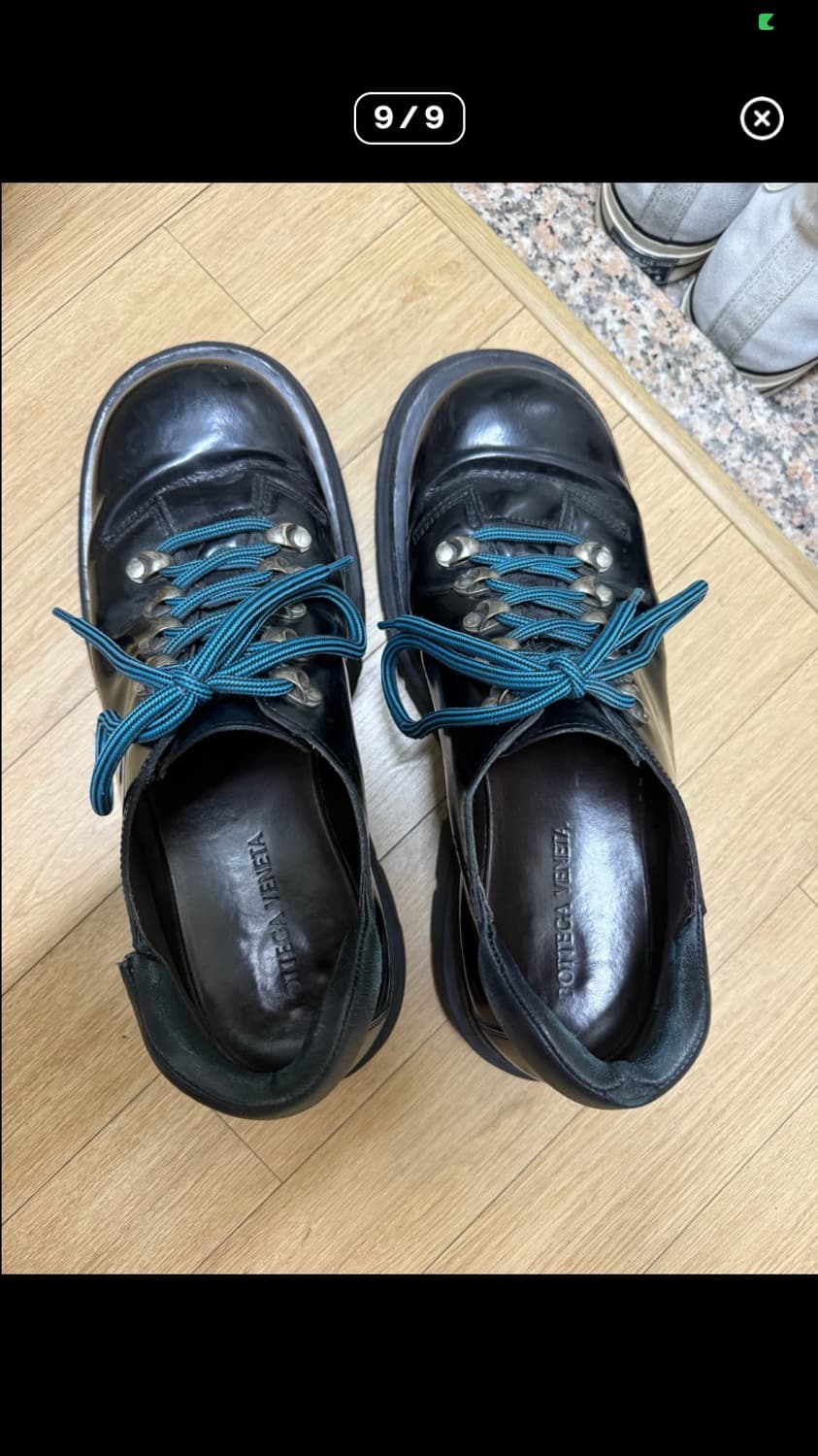 보테가 베네타 러그 하이킹 레이스업 슈즈 블랙 상품이미지9