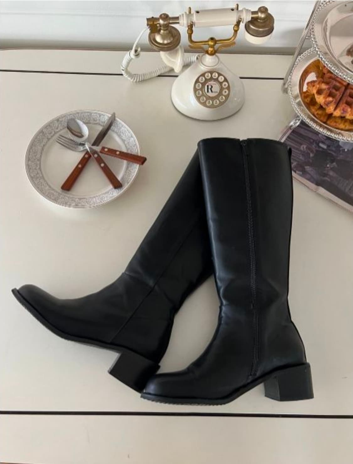 체형보정 지퍼 롱부츠(새상품)(풀박스) 상품이미지1