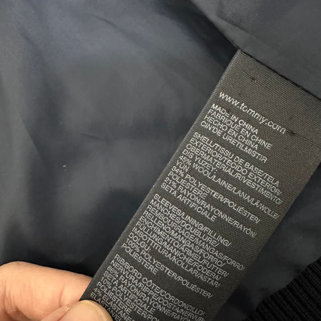 타미힐피거 퀄팅 봄버 점퍼 자켓 네이비 상품이미지9