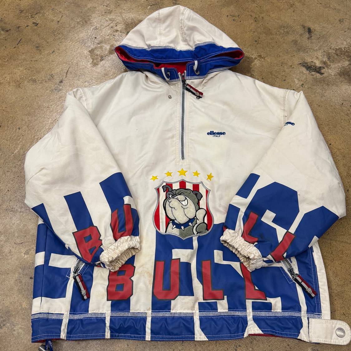 [정품/L] 엘레쎄 불독 후드 바람막이 화이트 b8 상품이미지2