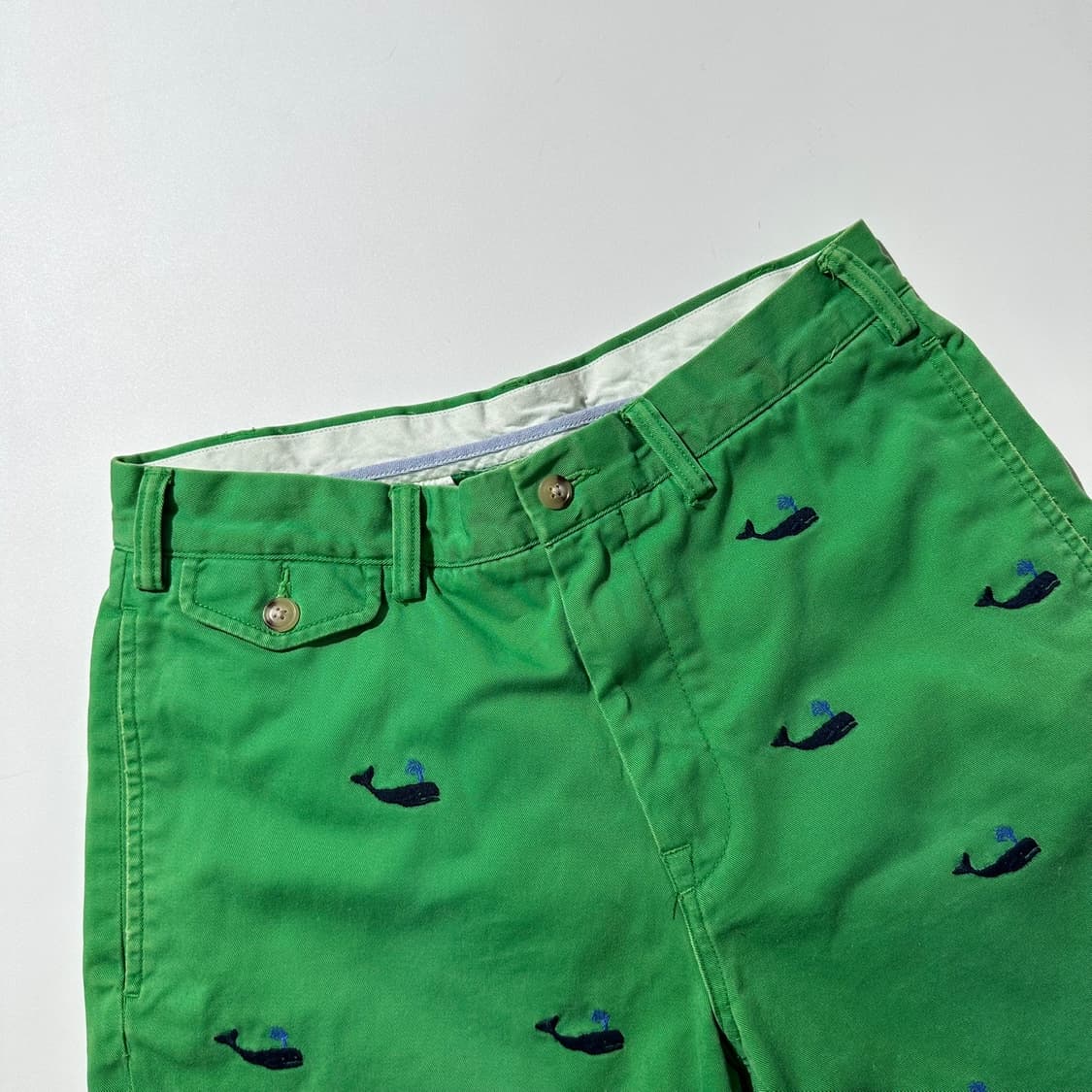 폴로 랄프로렌 고래 패턴 엠브로디드 하프팬츠 반바지 상품이미지3