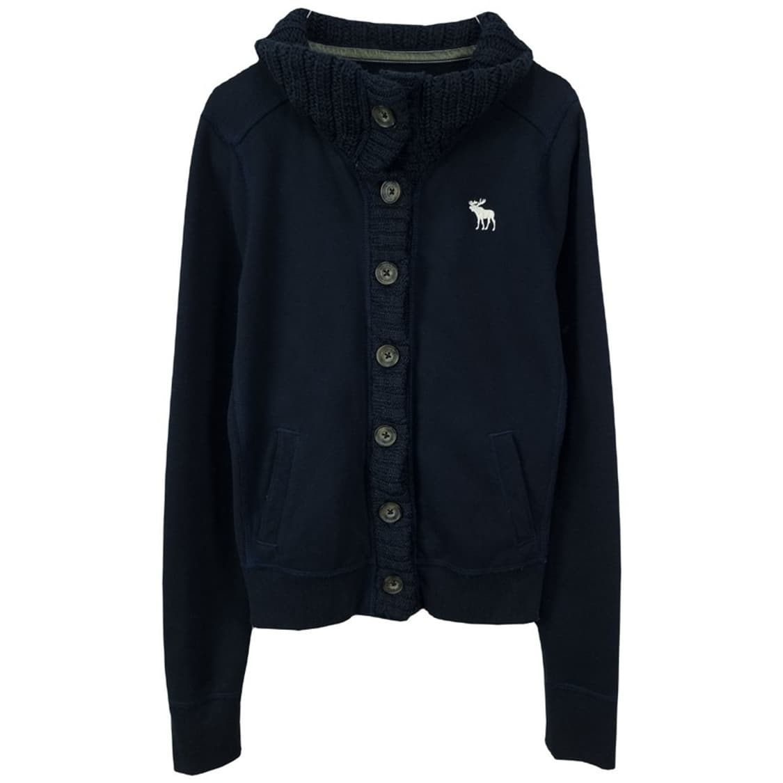 [아베크롬비] Y2K 빈티지 로고 자수 버튼 스웻 가디건 M19530 상품이미지2