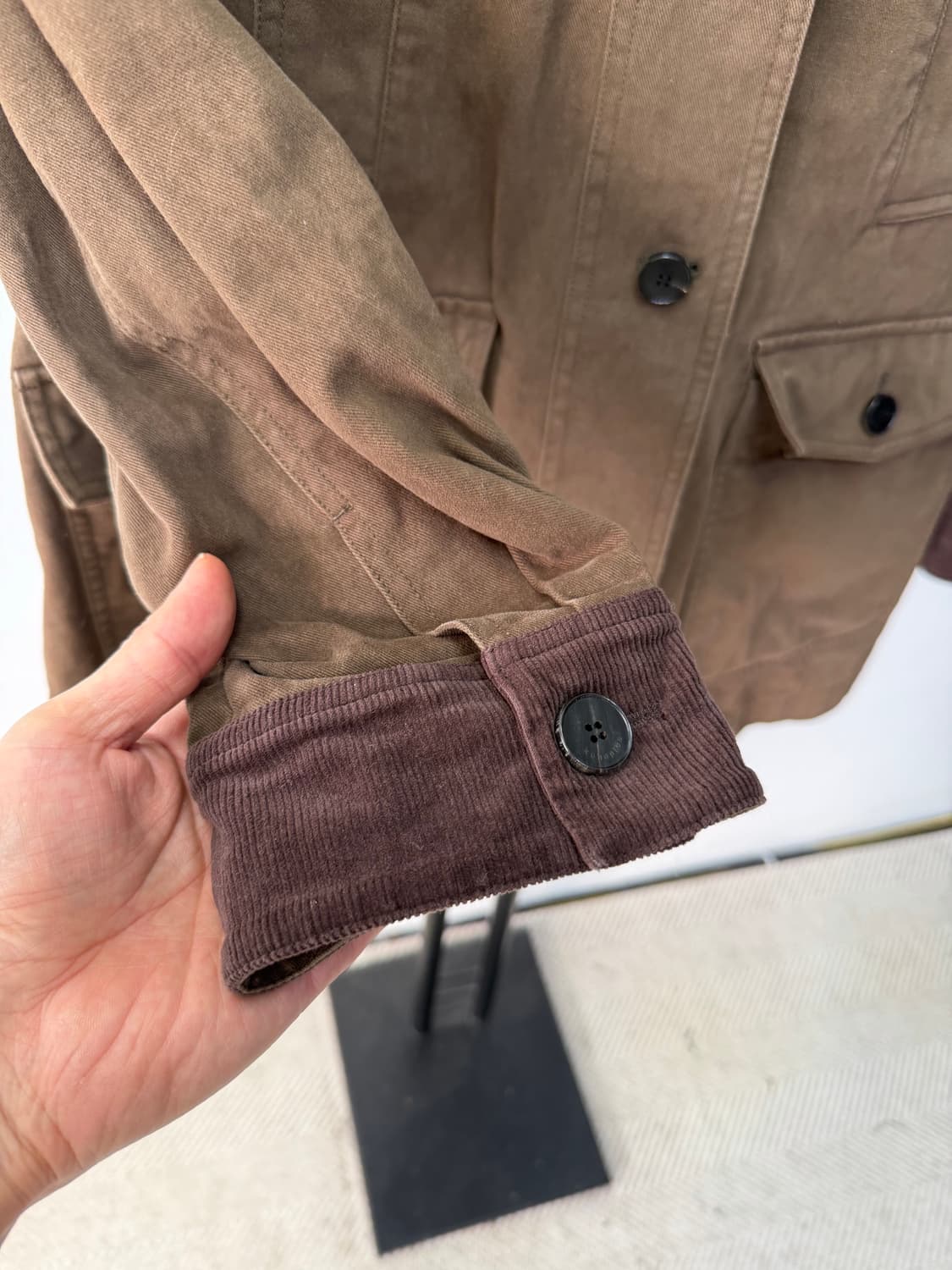 정품) 구호플러스 브라운 24ss 코듀로이 자켓 F 상품이미지4