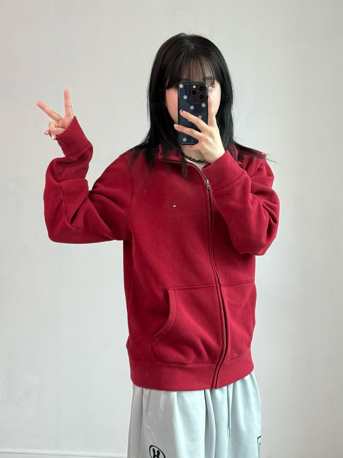 타미힐피거 레드 집업 상품이미지2