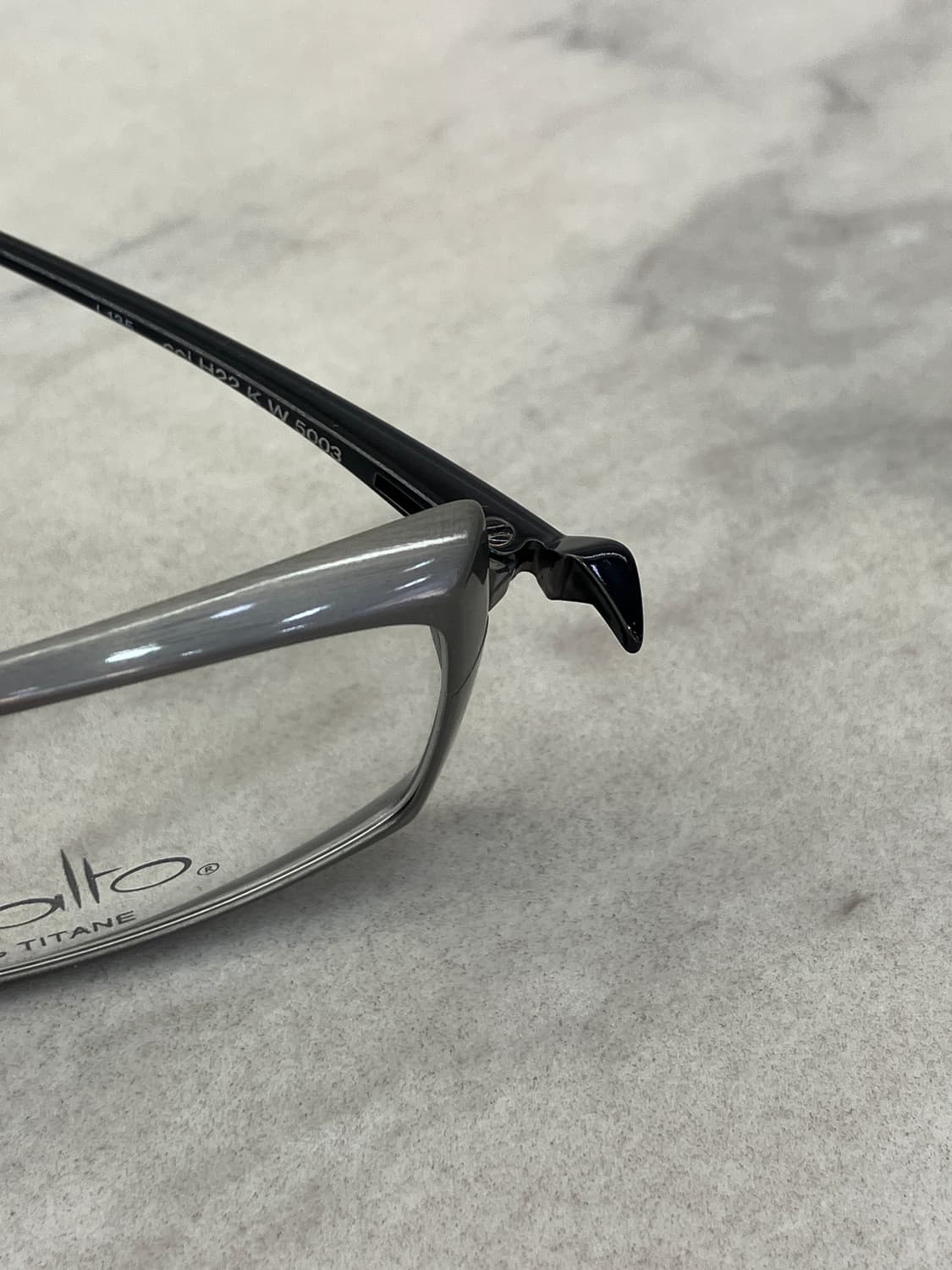 엑살토 Exalto 매트 실버 스퀘어 볼드 메탈테 안경 상품이미지8