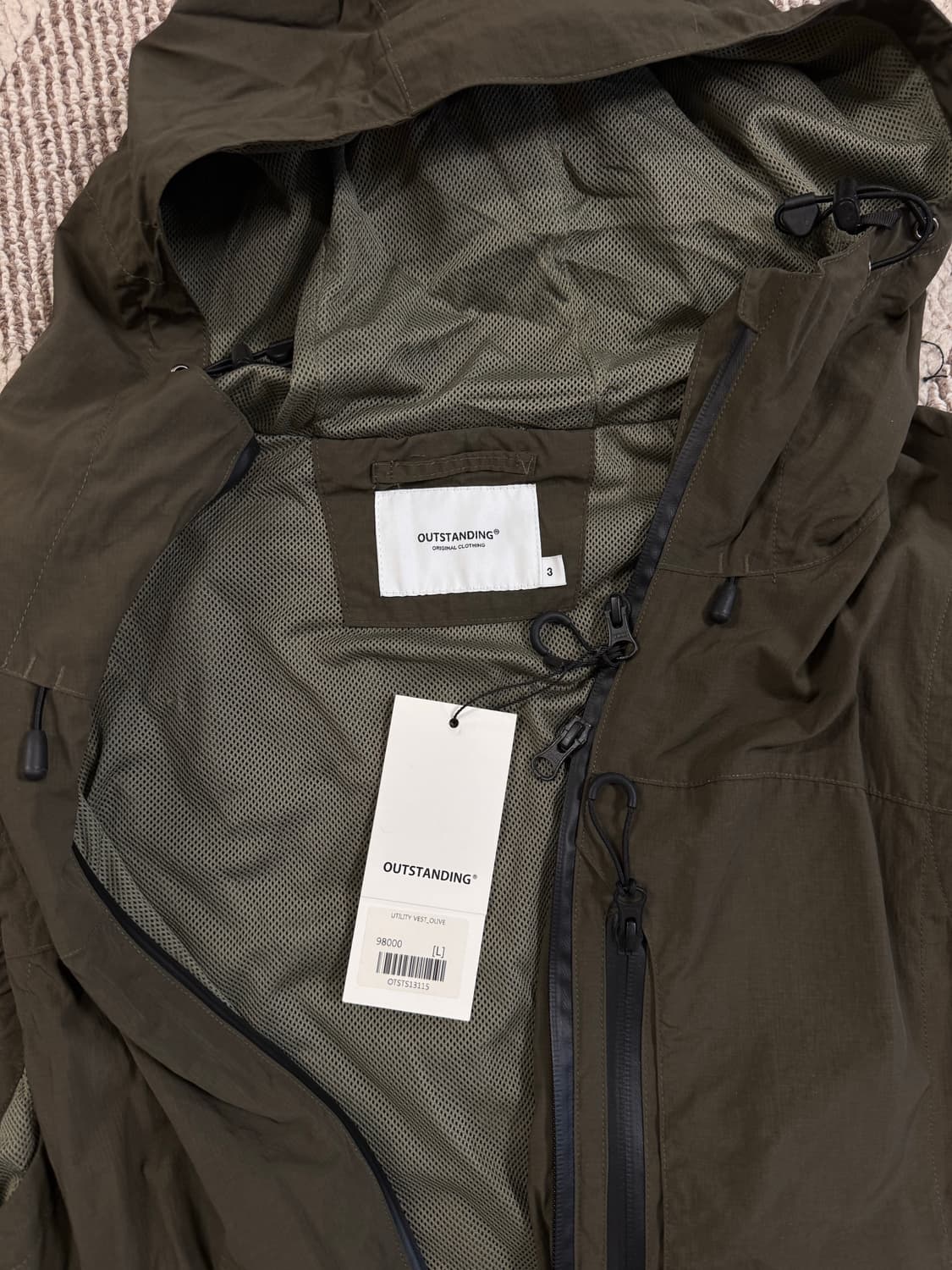 [새제품/L] 아웃스탠딩 유틸리티 베스트 자켓 - 올리브 상품이미지3