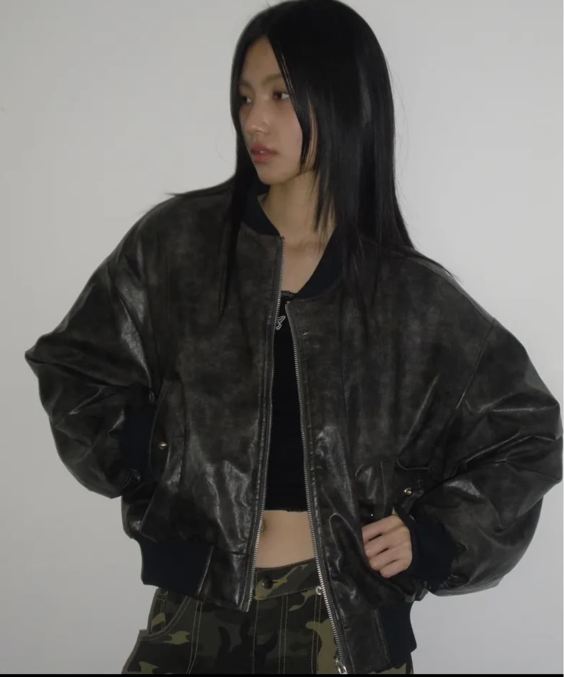 팬시클럽 퀄팅 리버시블 엠보 점퍼 (블랙) 상품이미지1