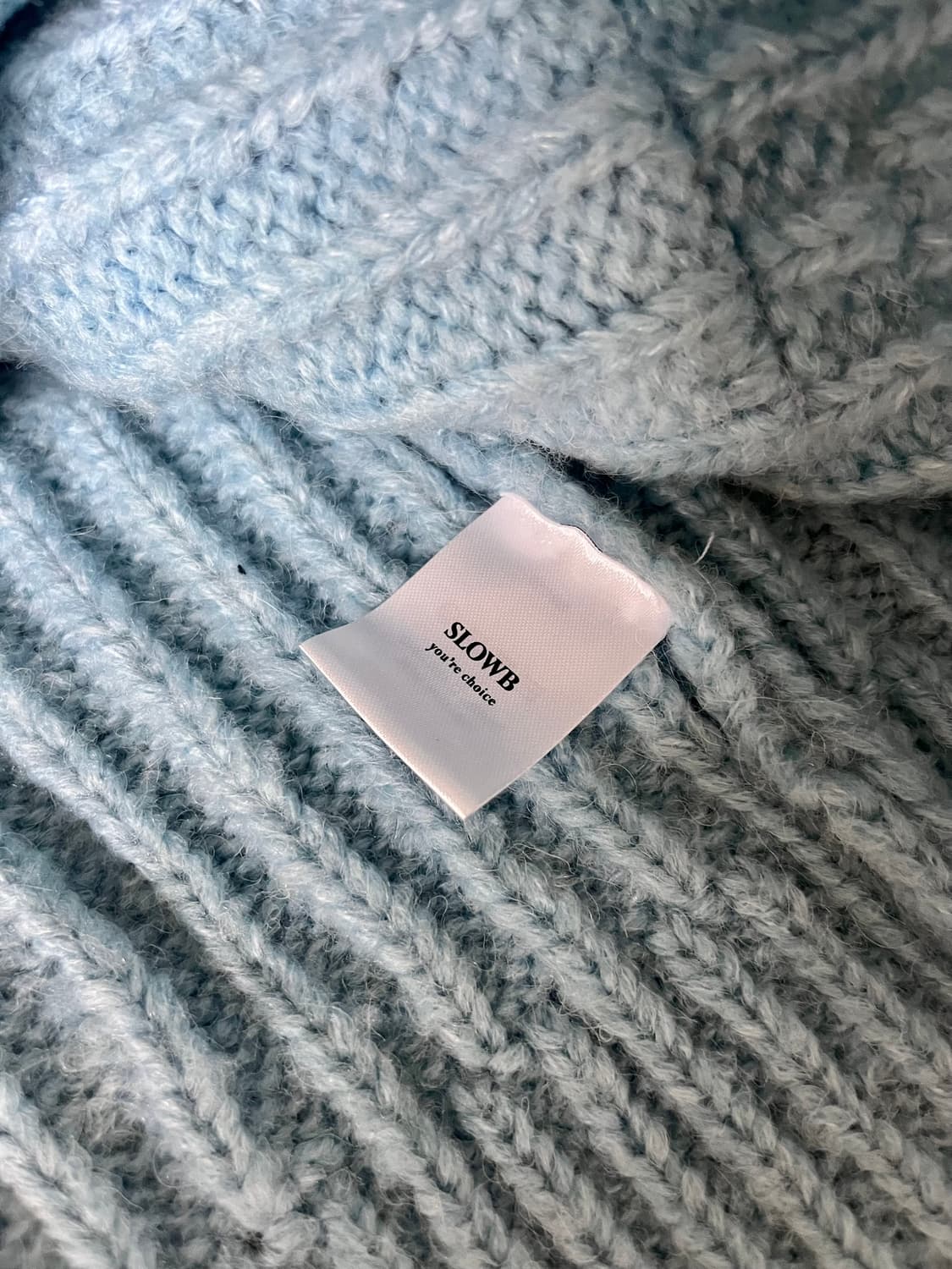 F) 슬로우비 제평 도매택 카라 니트 가디건 소라 상품이미지5