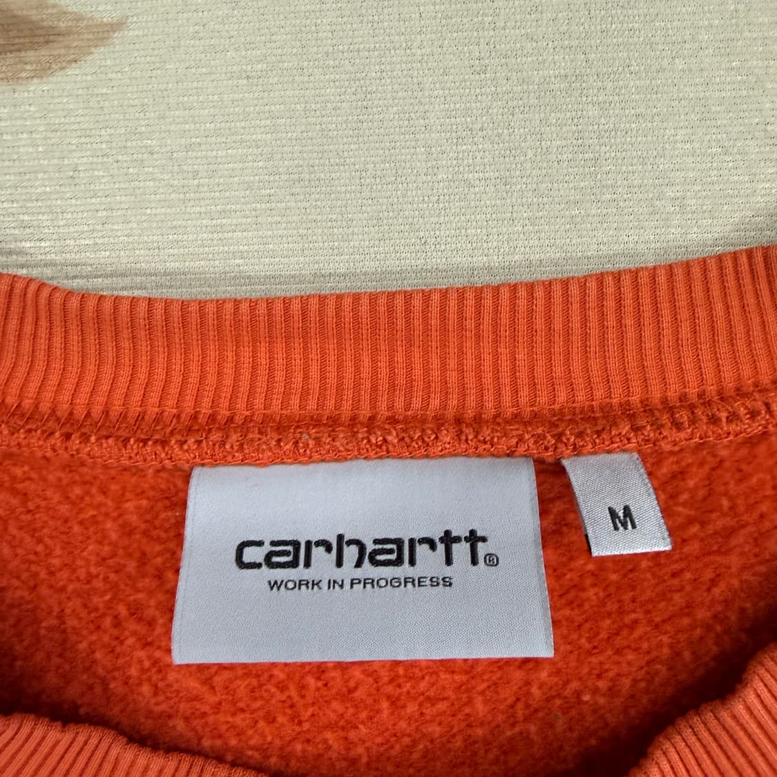 (M)칼하트 윕 Carhartt wip 스펠 아웃 맨투맨(주황색) 상품이미지2