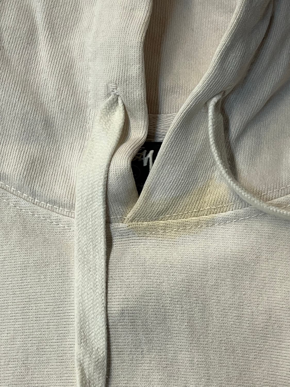 스투시 베이직 로고 후드티 화이트 L #csz1930 상품이미지4