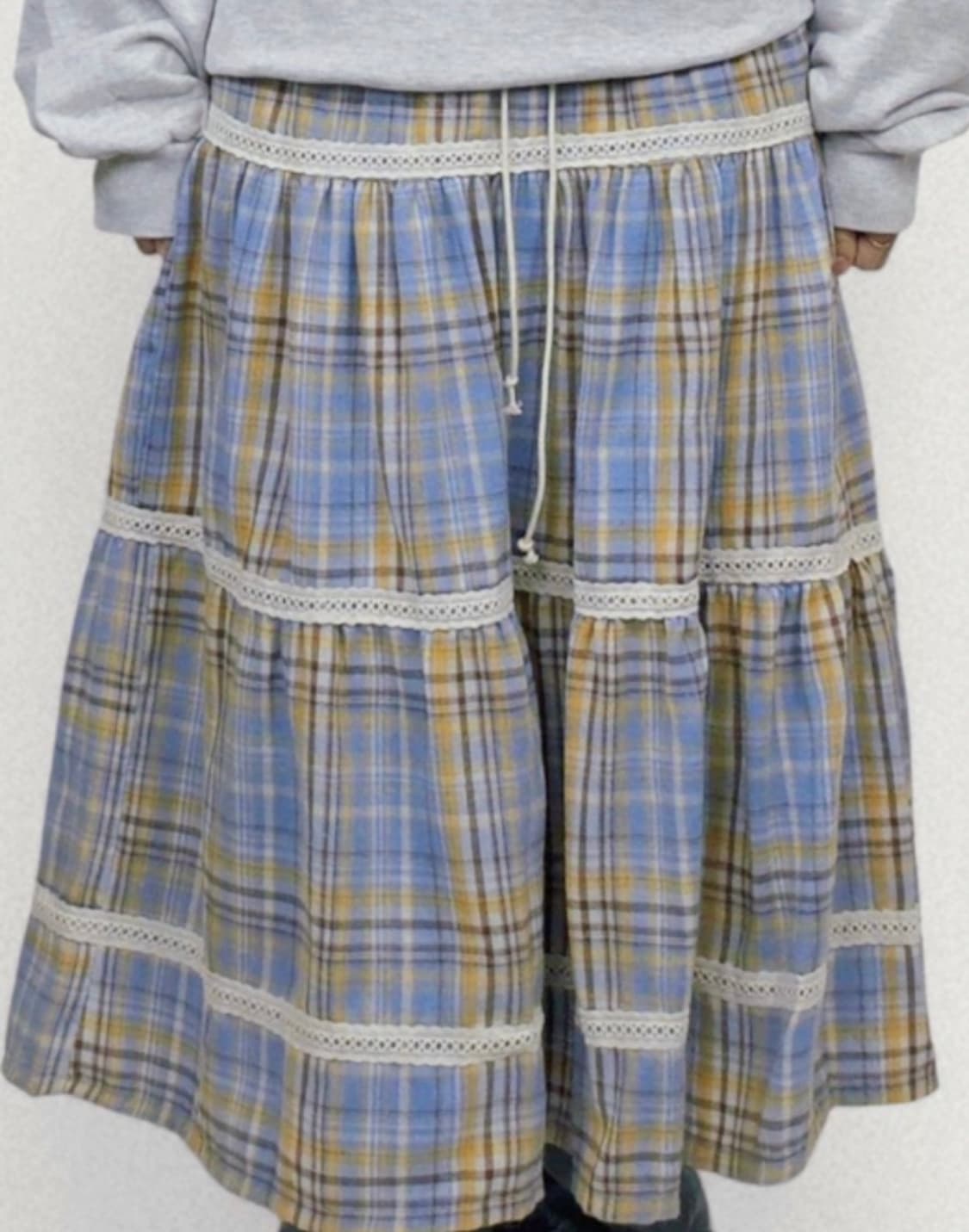 모리걸 체크 스커트 상품이미지1