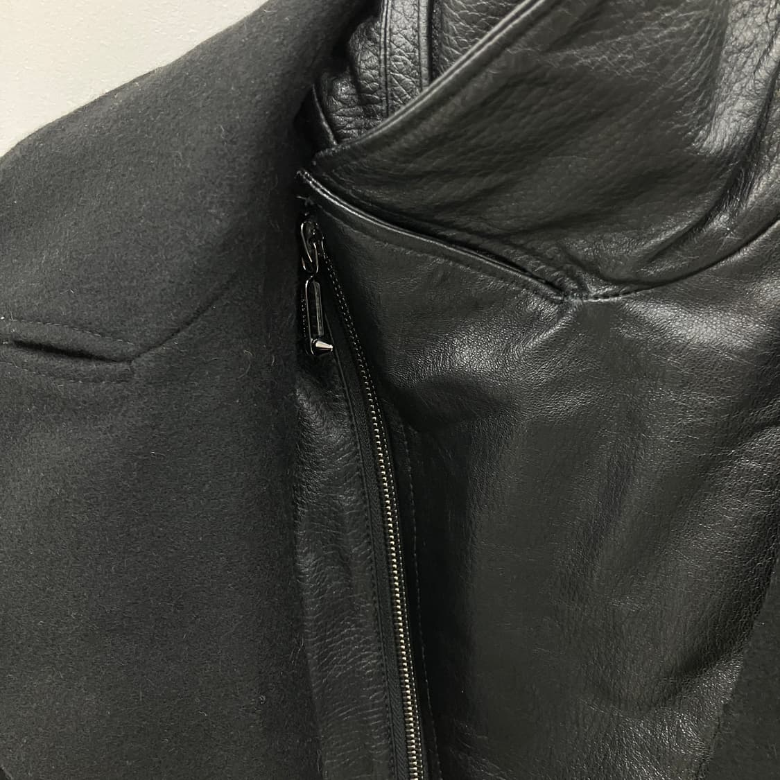 필립 플레인 꾸뛰르 스터드 가죽 트리밍 코트 XS 상품이미지6