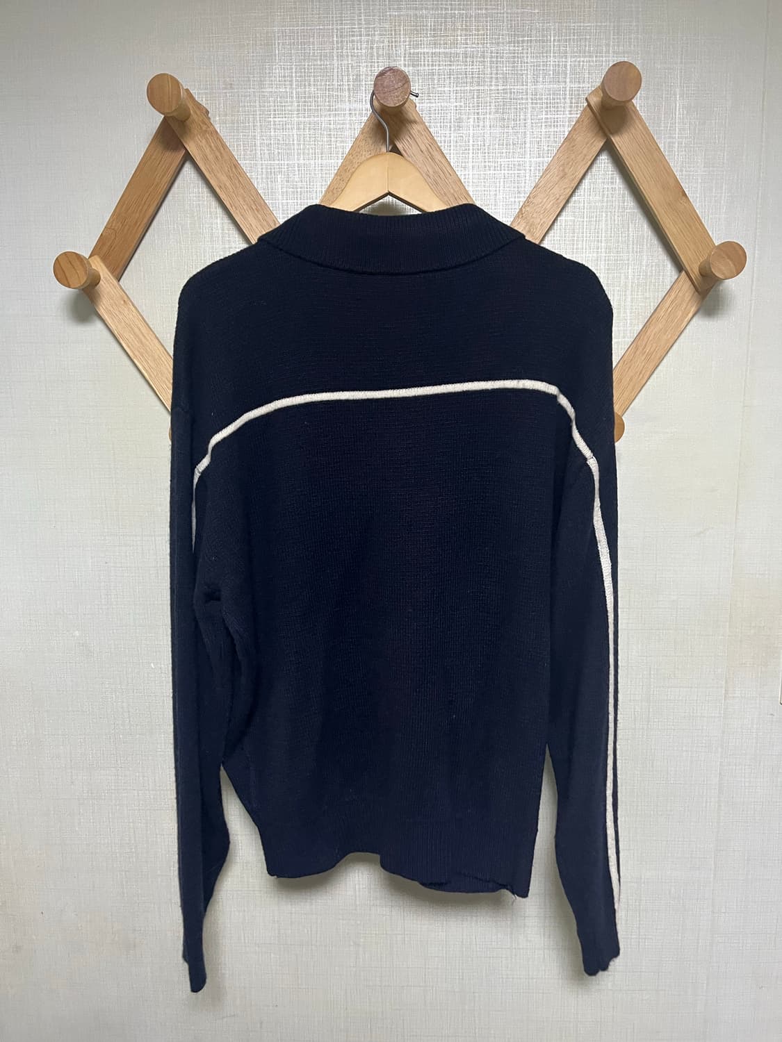 키뮤어 울 헤비웨이트 니트 블루종 상품이미지3