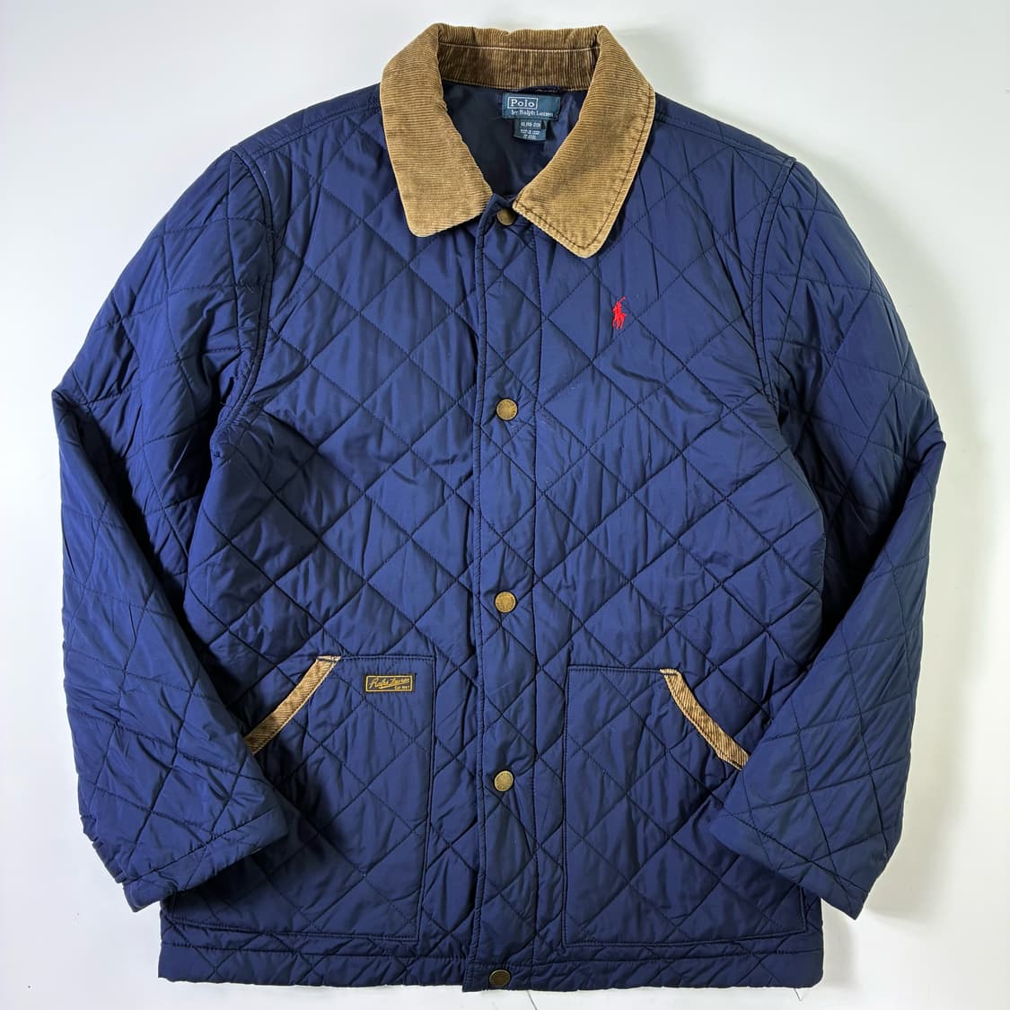 Polo  폴로 랄프로렌 자수 코듀로이카라 퀼팅 자켓   상품이미지1