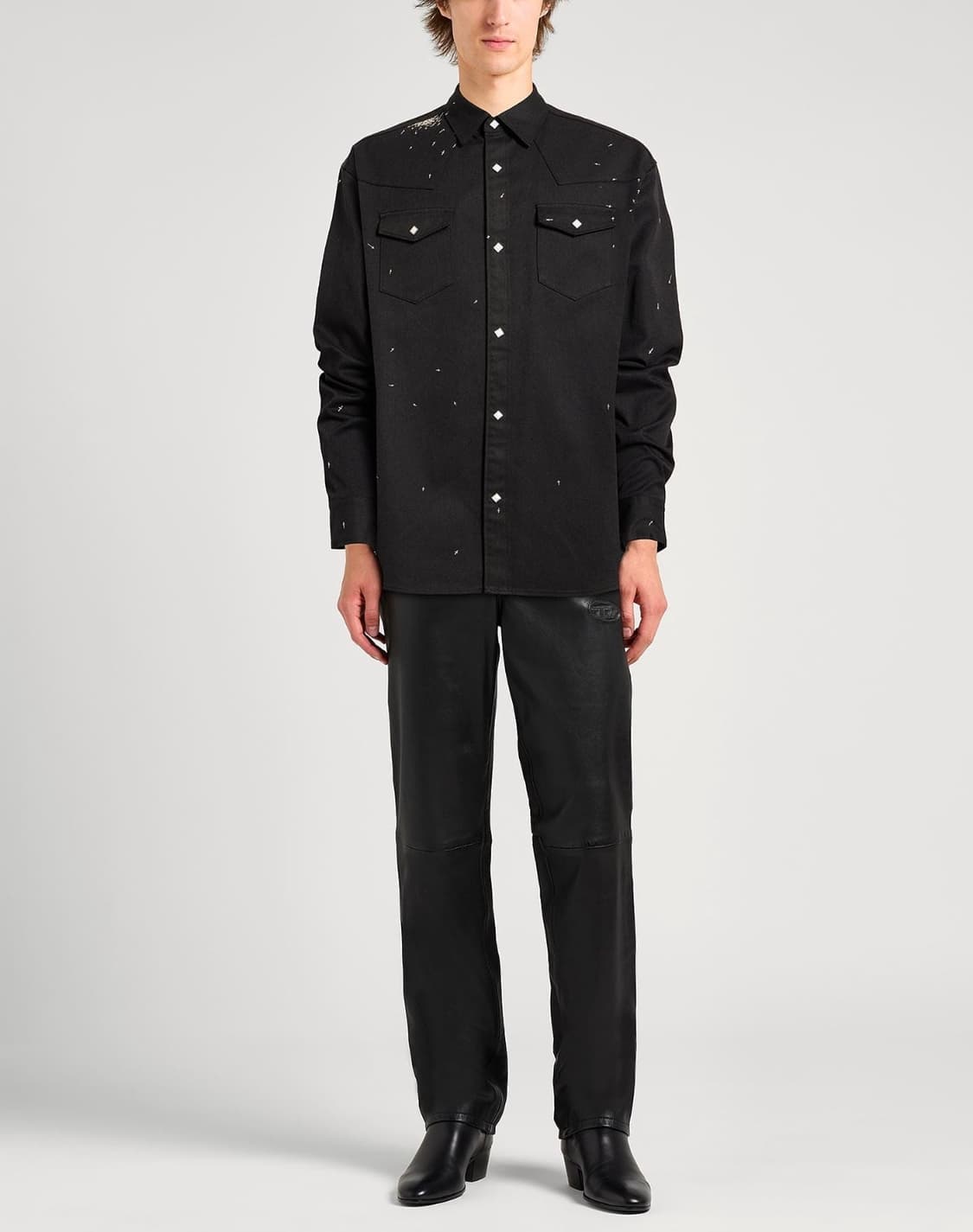 언더커버 24aw 마녀기 웨스턴 크로스 자수 셔츠 자켓 4 상품이미지3