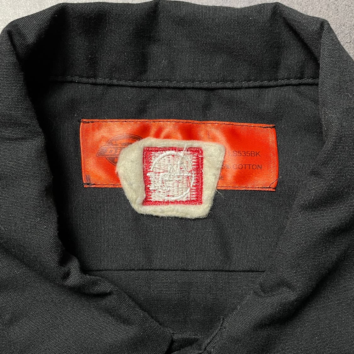 DICKIES 디키즈 빈티지 블랙 자수 반팔 워크셔츠 A01010 상품이미지9