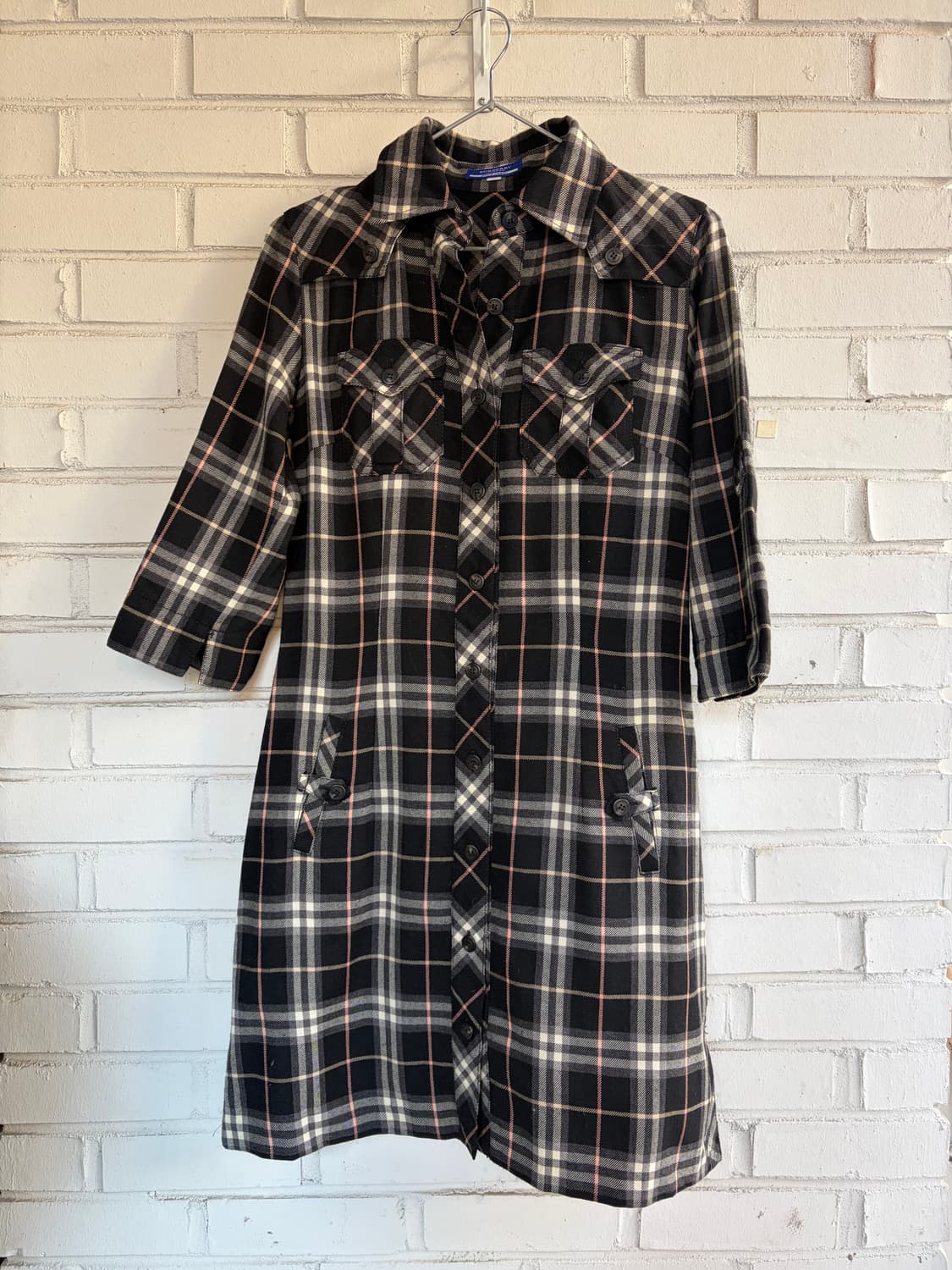 버버리 블루라벨 체크 7부 반팔 원피스 상품이미지1