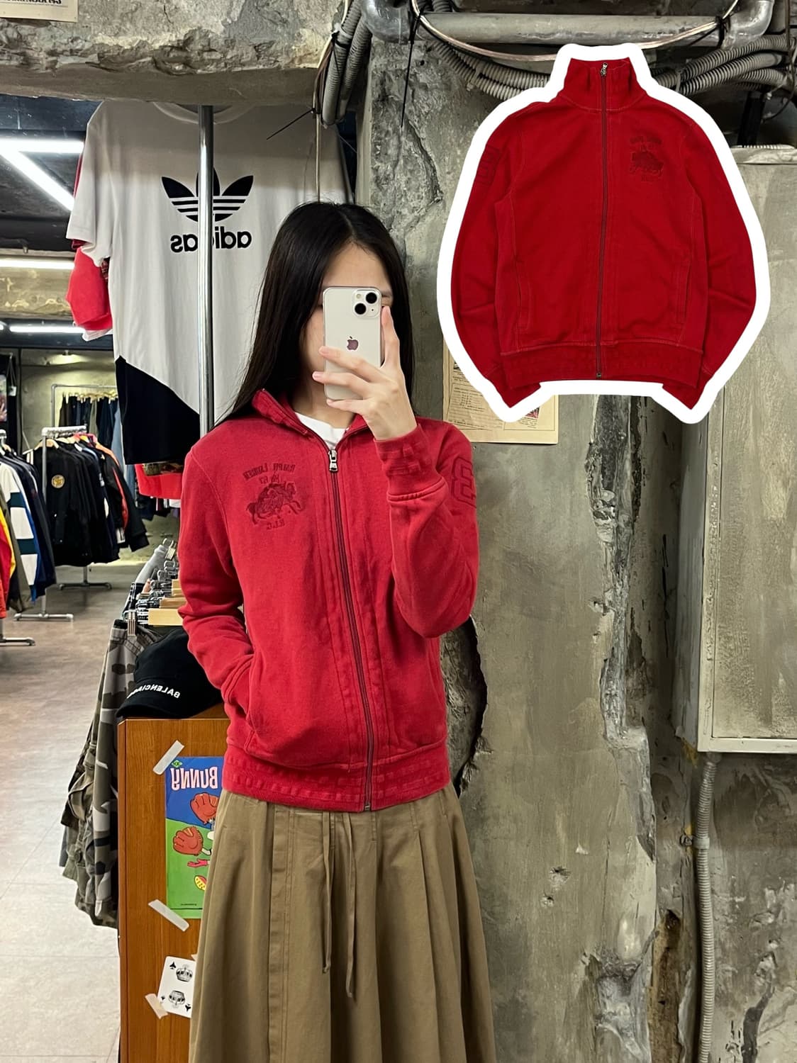 폴로 랄프로렌 져지 레드 S #csz1070 상품이미지1