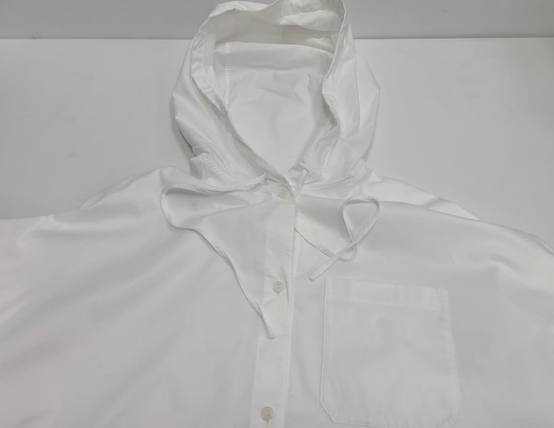 COS 24SS 코스 루즈핏 후드 셔츠 아우터 / 여 EUR 34 화이트 상품이미지5