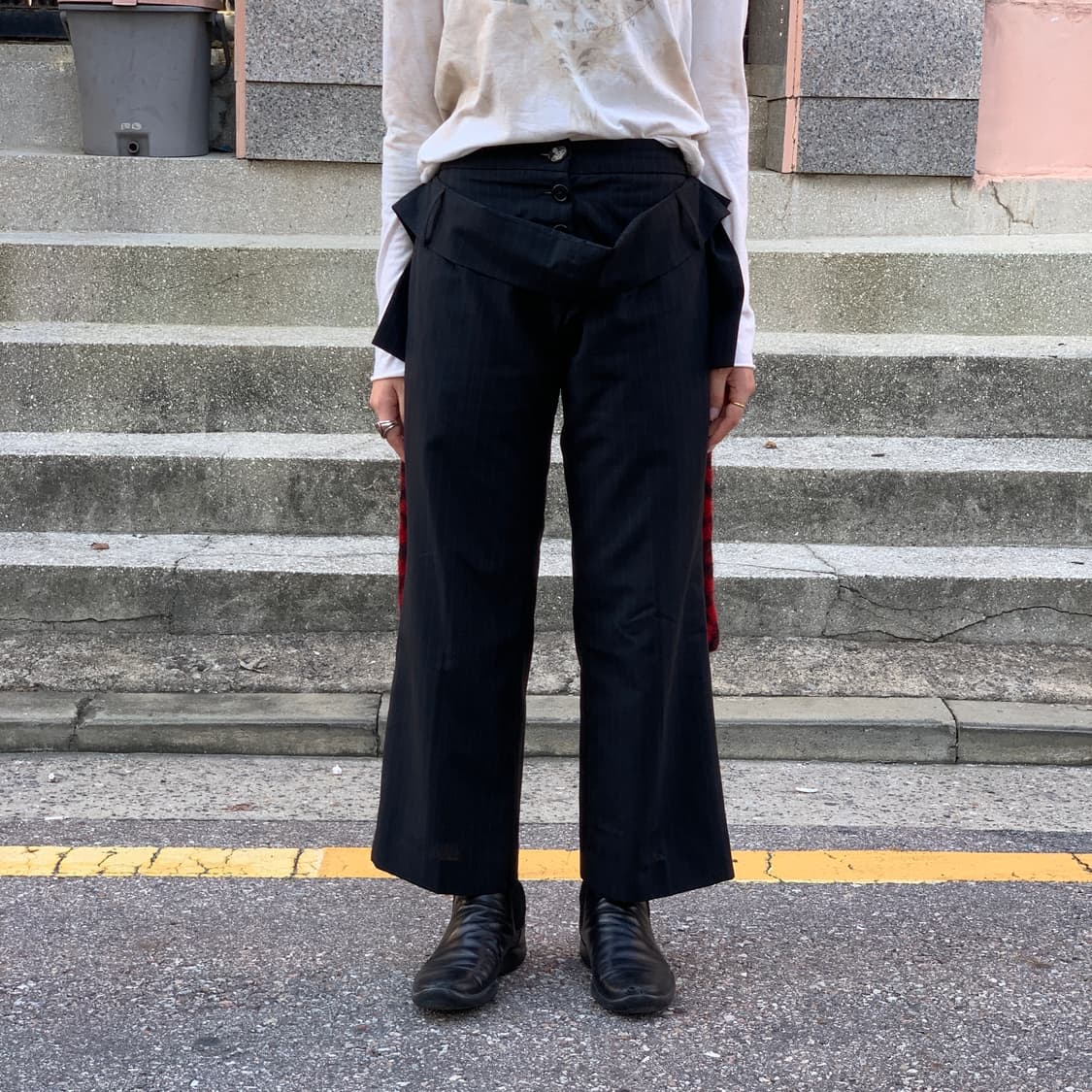 vivienne westwood 레드라벨 도킹 스트라이프 와이드 슬랙스 상품이미지3