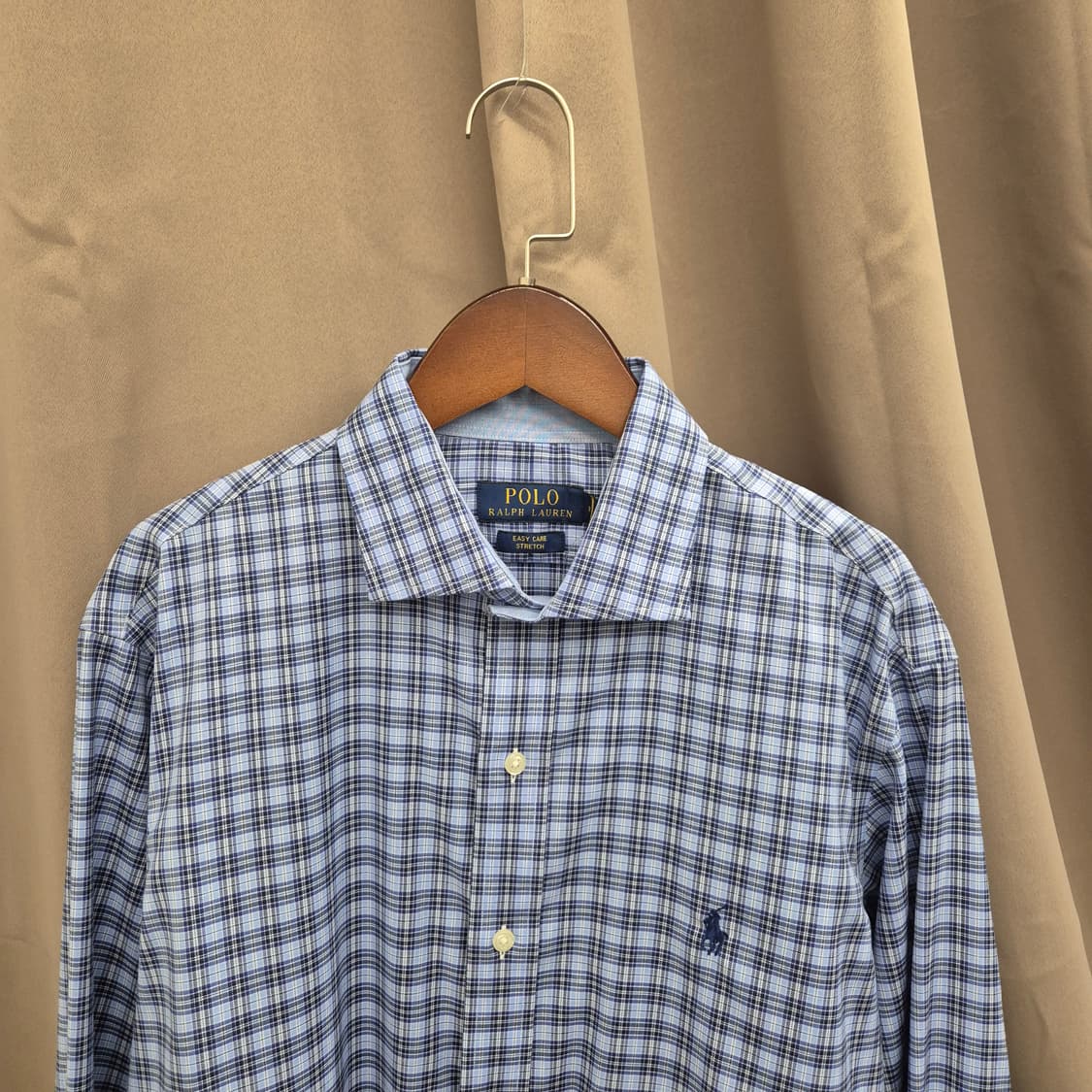 폴로 랄프로렌 이지 케어 스트레치 체크 셔츠 M 상품이미지2