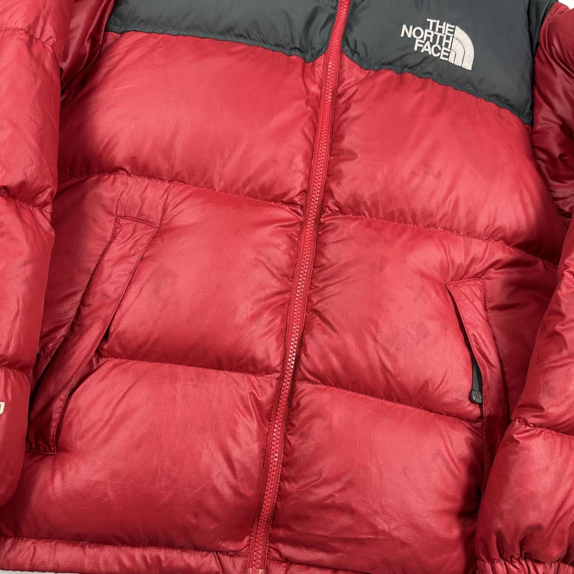 노스페이스 700 눕시 레드 패딩 점퍼 (실측 M) 상품이미지3