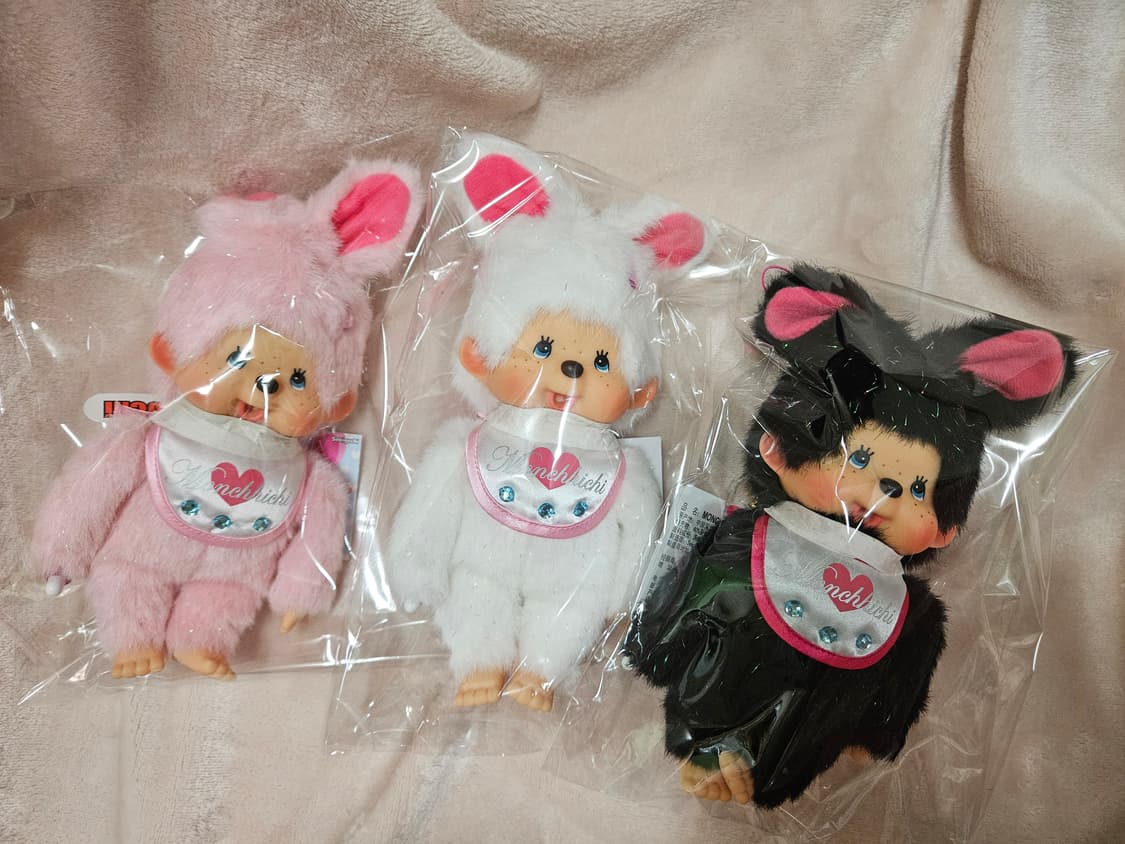 수수료❌️세트) 고전 윙크시리즈 글리터 토끼 몬치치 인형 세트 상품이미지1