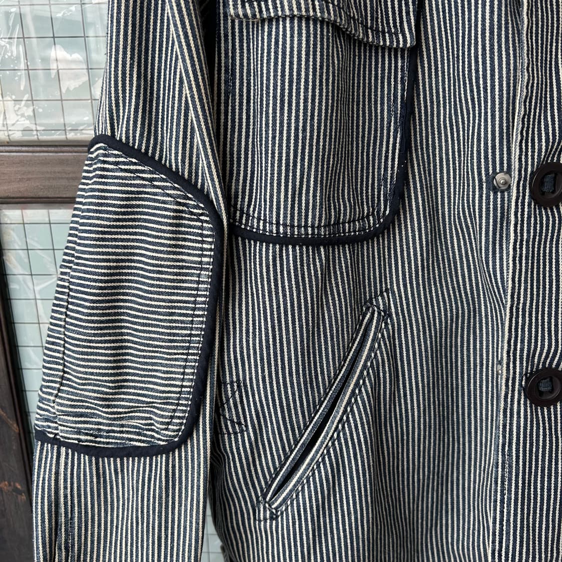 Armani Jeans 스트라이프 코튼 워크 자켓 상품이미지6