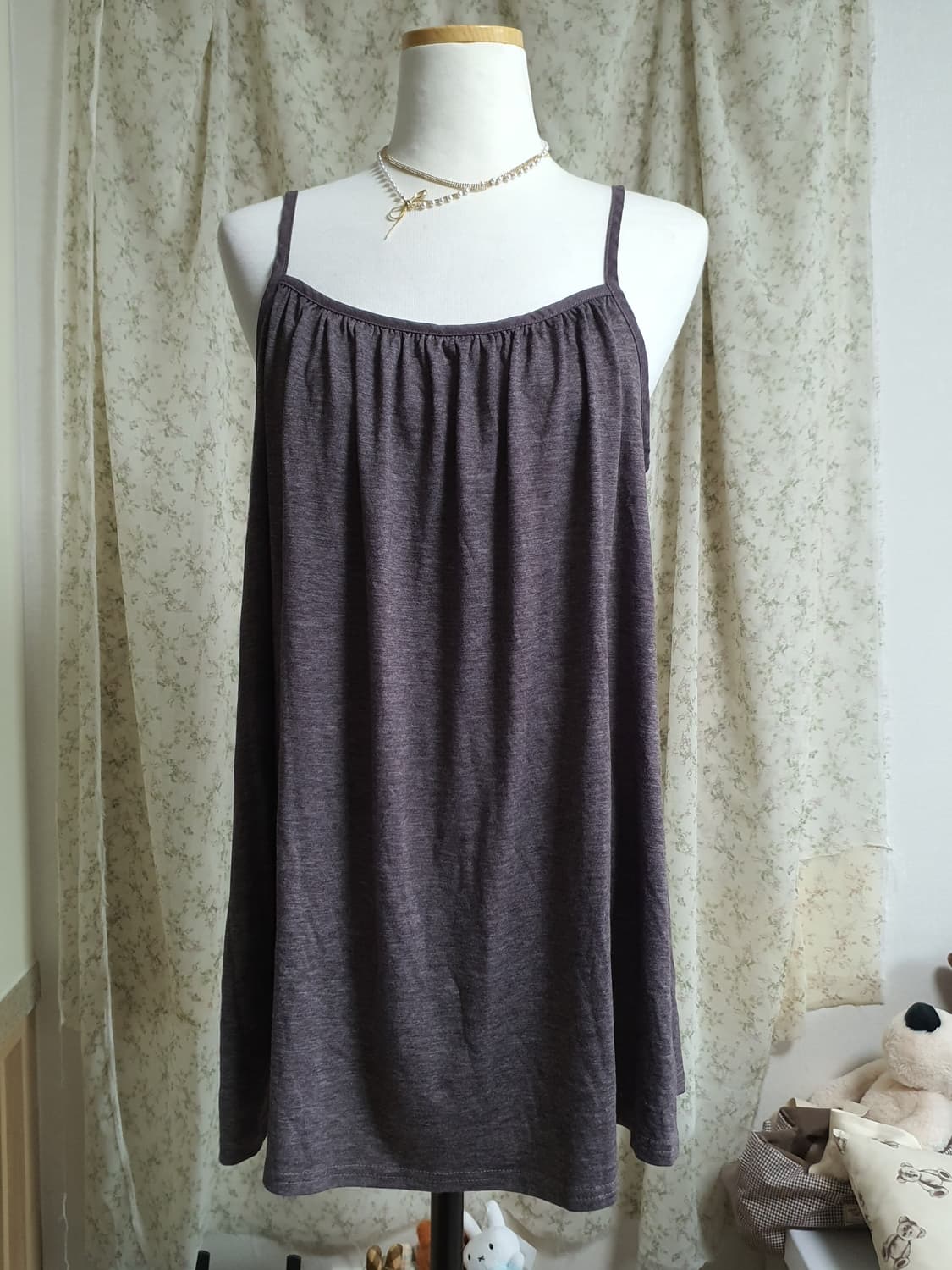 [일본빈티지] 애쉬 끈나시 롱 민소매나시 상품이미지2