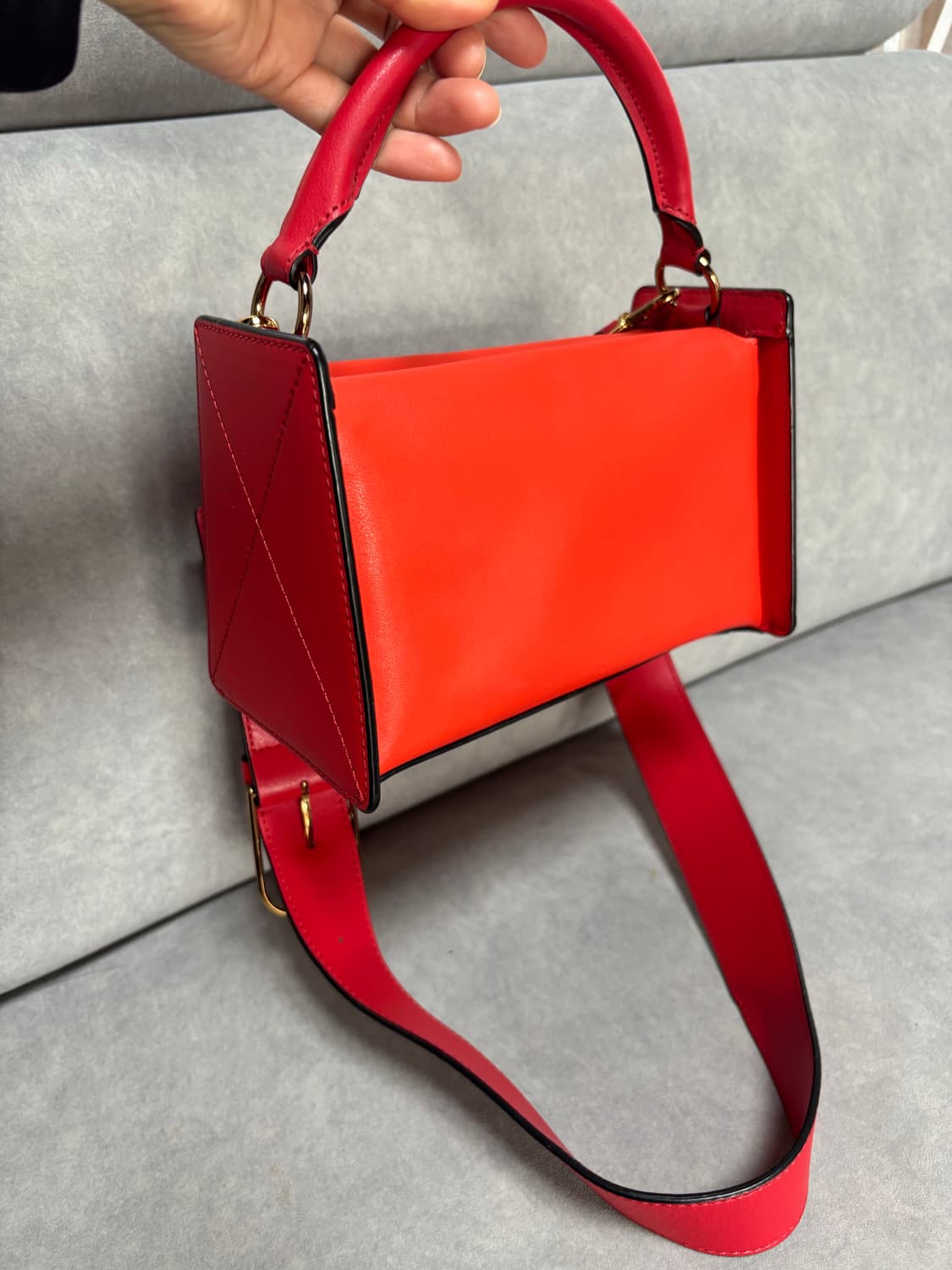 덱케 아코디온 미니 크로스백 레드 상품이미지1