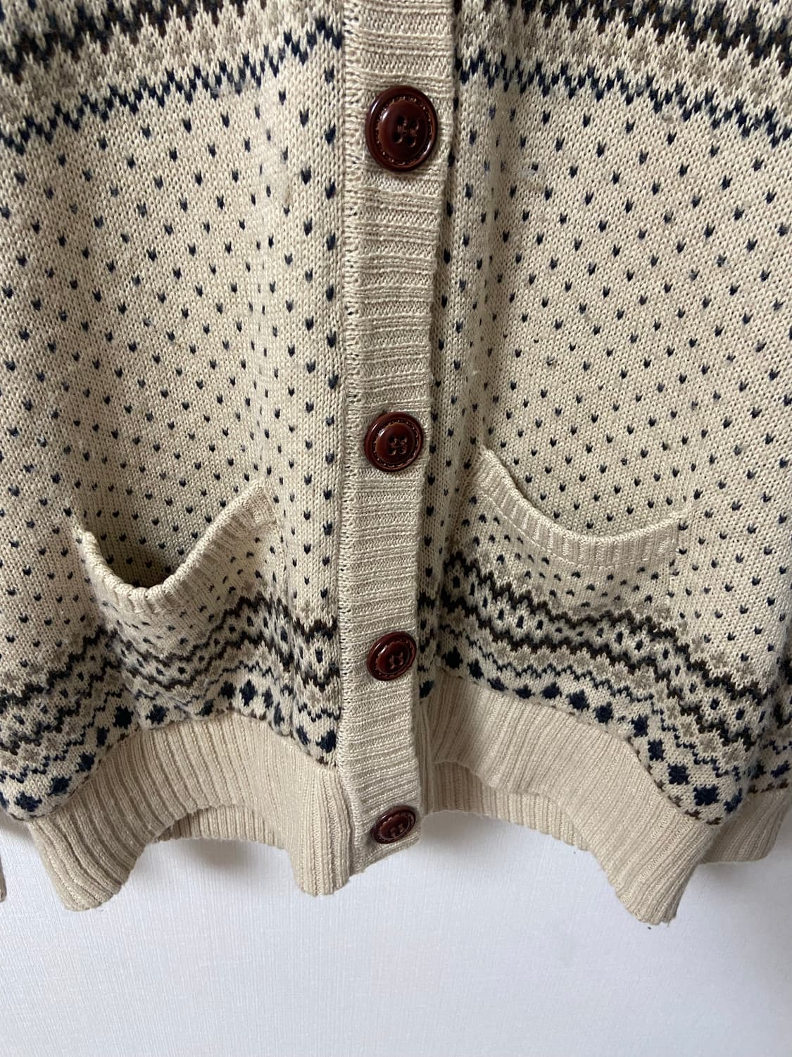 빈티지 모리걸 사와코 털 니트후드후리스 라떼히메갸루 상품이미지4