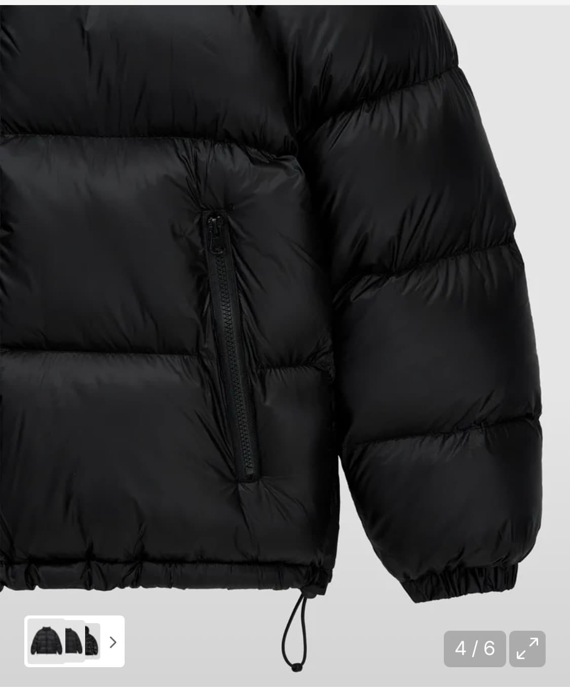 레테르코모 디쉘 크로스 후드 푸퍼 패딩 블랙 상품이미지5