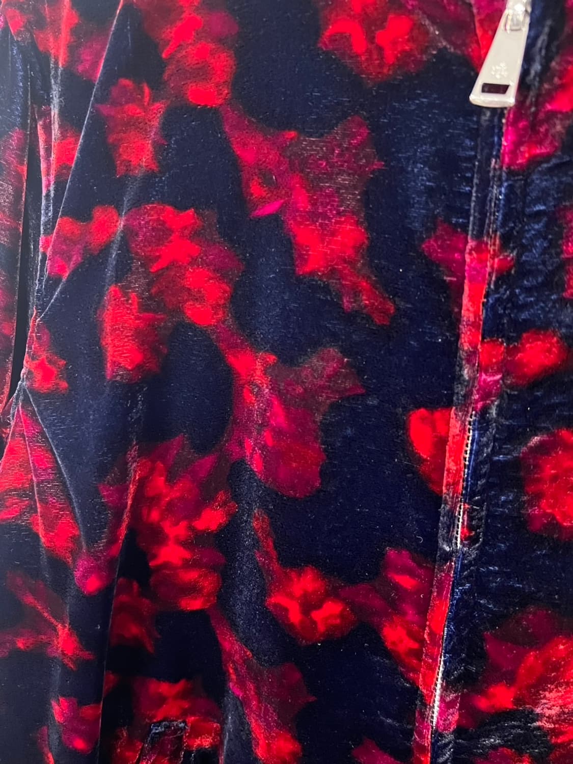 로렌 랄프로렌 플라워 패턴 벨벳 집업 자켓 상품이미지3