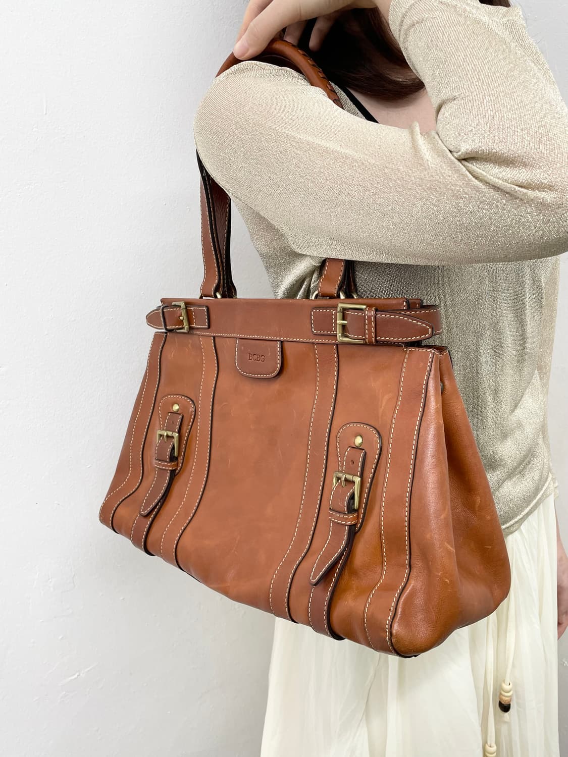 BCBG y2k 레더 버클 숄더백🤎 상품이미지4