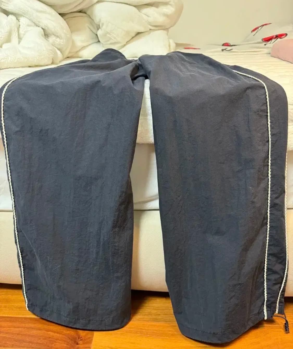 뉴얼린 나일론 와이드 팬츠 상품이미지5