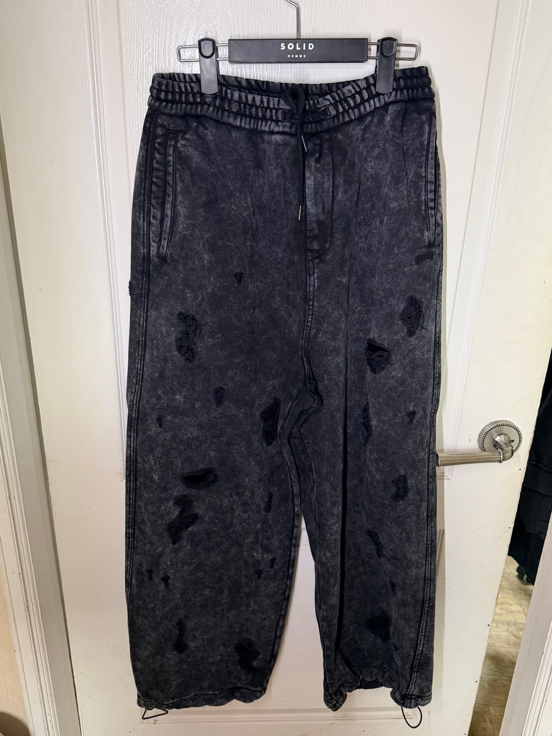 [46] 준지 브로큰 가먼트다잉 디스트레스 디스트로이드 디스 스웨트팬츠 상품이미지1